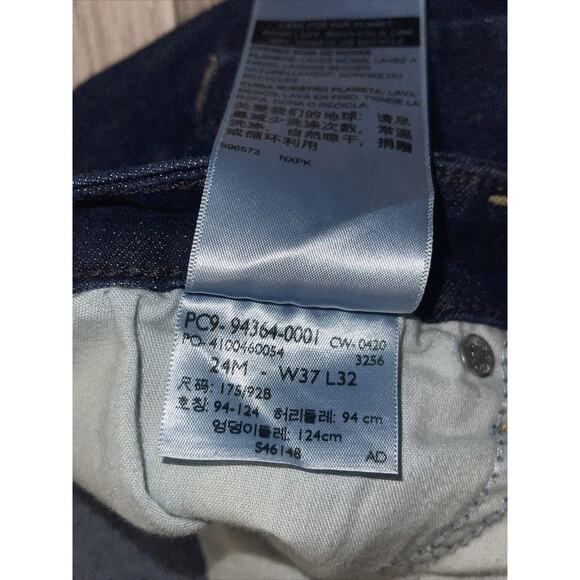 Signature Levi Strauss Mid Rise Bootcut Jeans Women Sz 24M w37 L32 Dark Wash - Picture 3 of 11